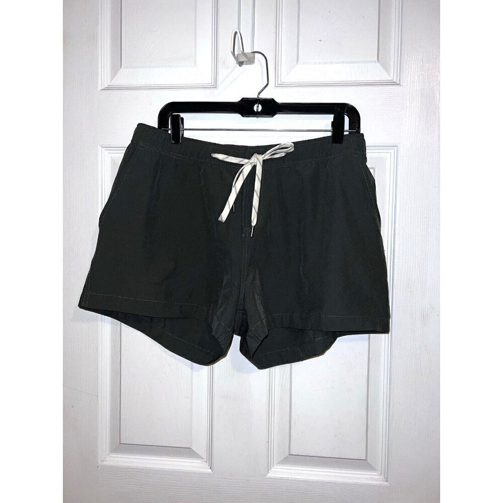 ICEBURG Womens Olive Green Elastic Waist Shorts Pockets Sz L